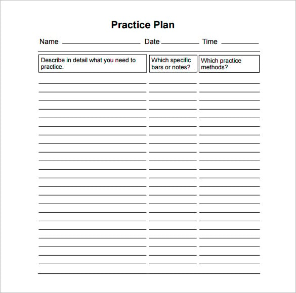 htp perfect practice schedule template free download