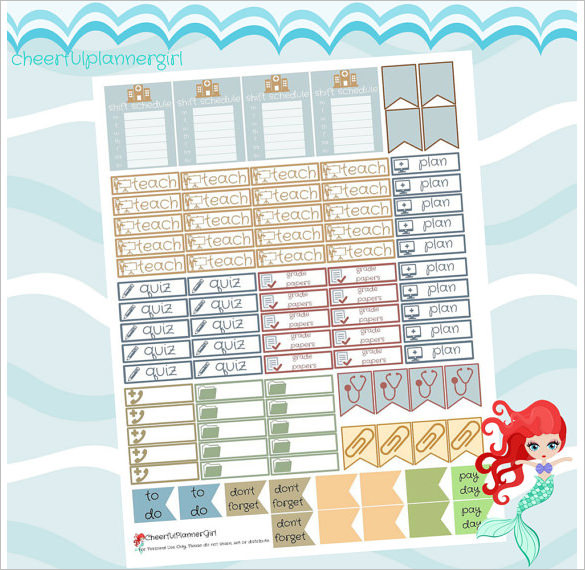 printable planner nurse schedule template download