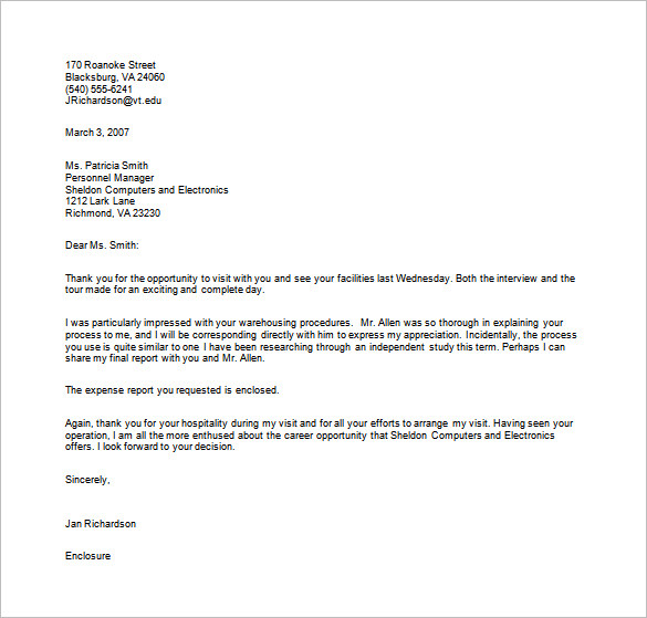 Thank You Email After Job Interview 8+ Free Word, Excel, PDF Format