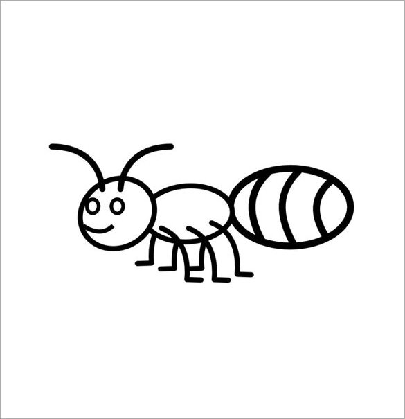 10 Ant Templates Crafts Colouring Pages