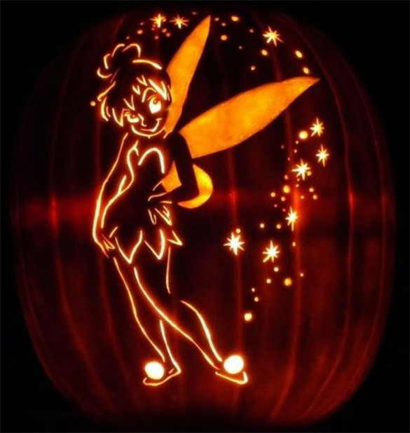 tinkerbell pumpkin carving