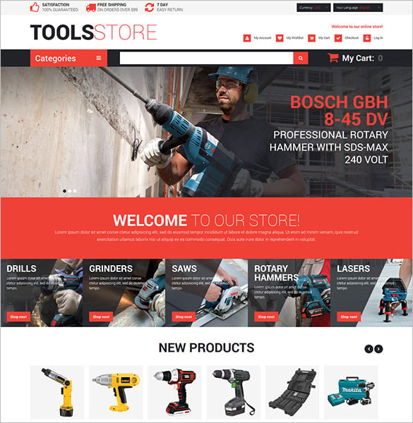 industrial contractor tools magento theme