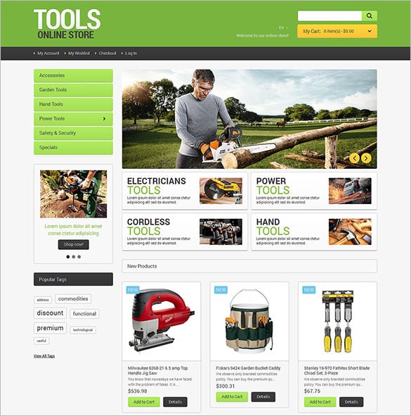 industrial tools online magento theme