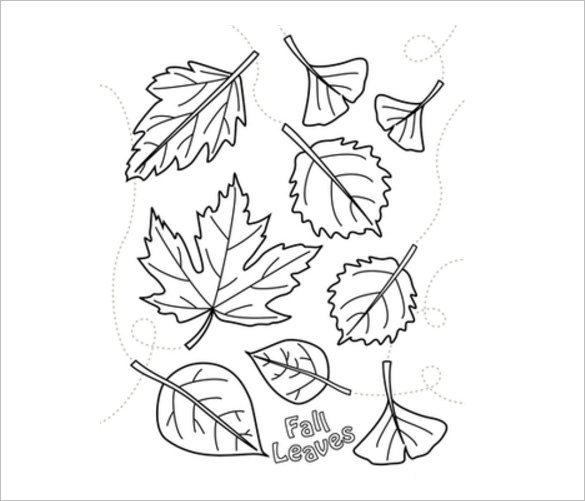 fall leaves coloring pages for preschoolers