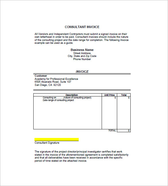 13 Education Invoice Template Free Word Excel PDF Format Download