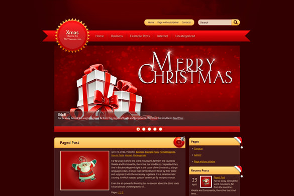 premium christmas wordpress template