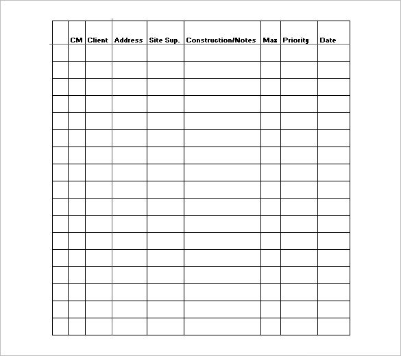 blank volunteer schedule template free excel download