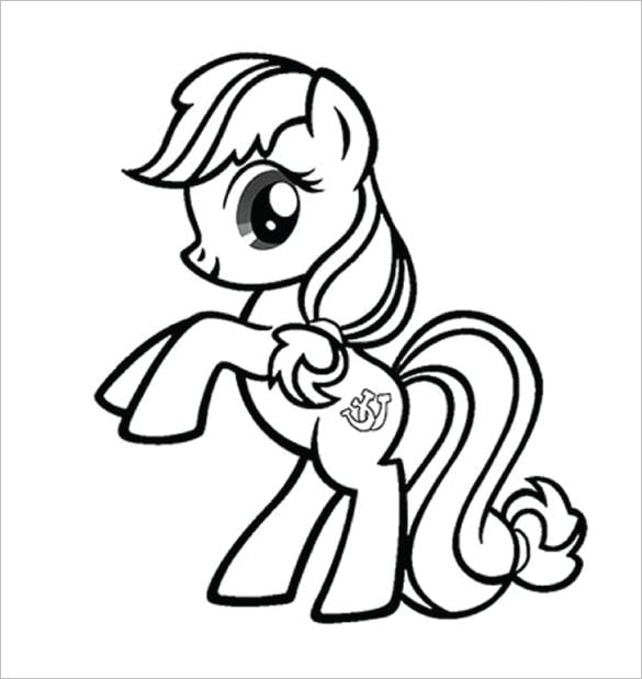 pony kid coloring page