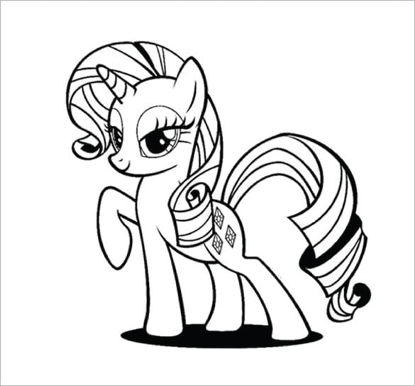 stylish pony coloring page