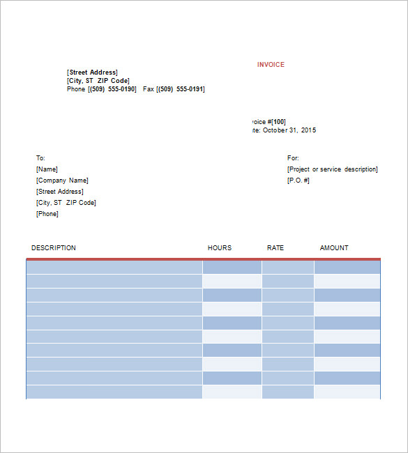 Invoice Template For Graphic Designer Freelance - Great Template ...