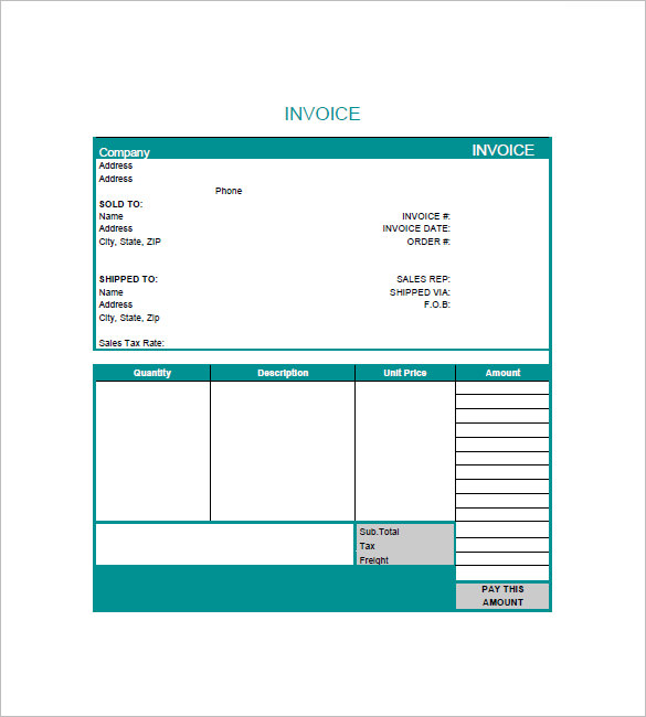 graphic design invoice template sample