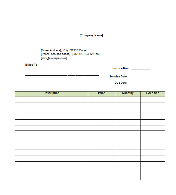 Graphic Design Invoice Template Word