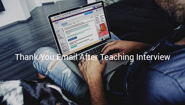 thank you email after teaching interview
