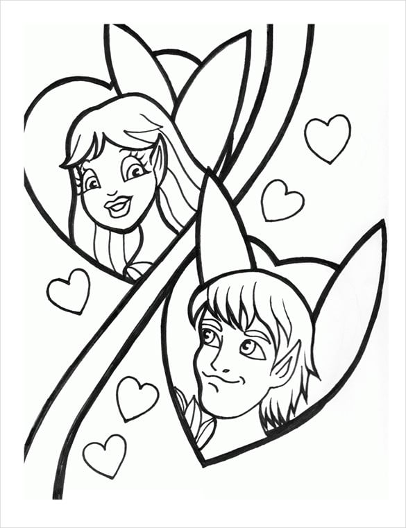 love pair teen coloring page