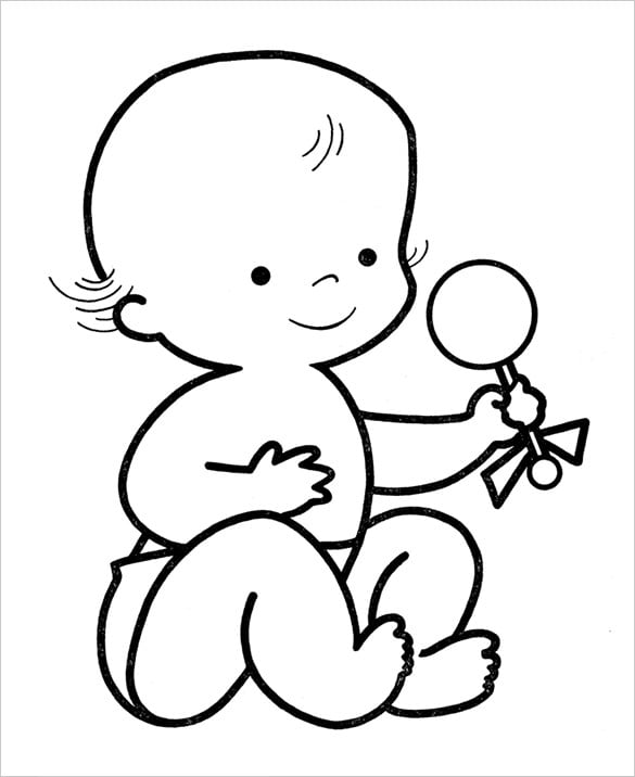 baby preschool coloring page