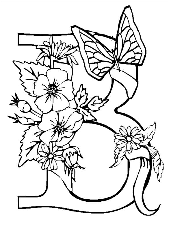 letter b preschool coloring page