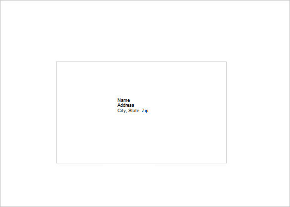 plain envelope template for word