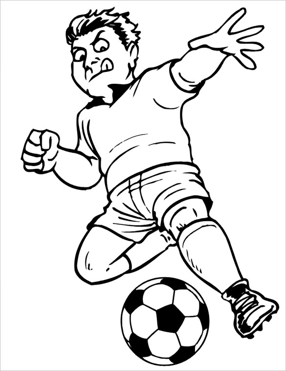 Girl Soccer Player coloring page