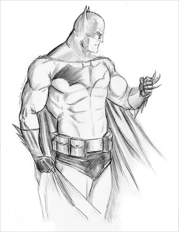 batman body drawing