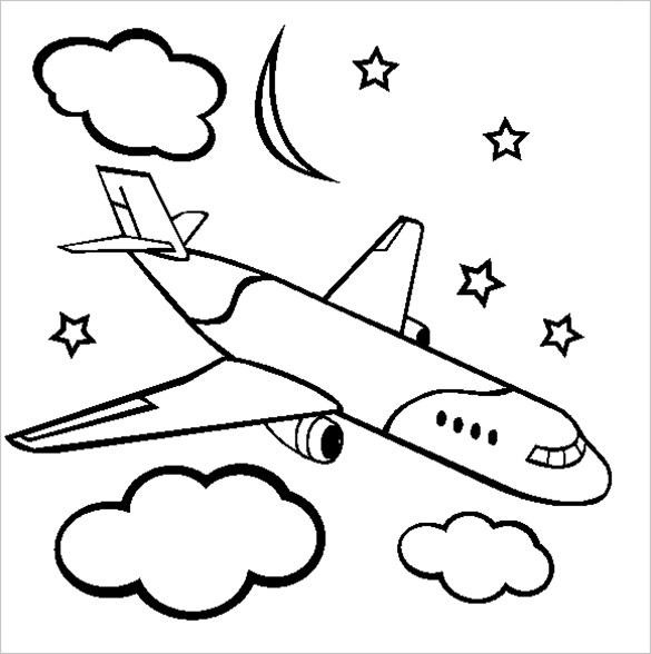 Children's drawing. airplane Stock Illustration by ©soleg #12059588