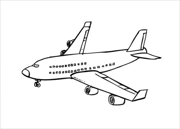simple-airplane-coloring-page