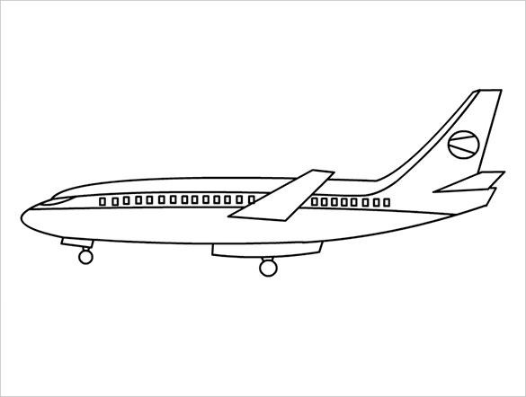 beautiful airplane coloring page