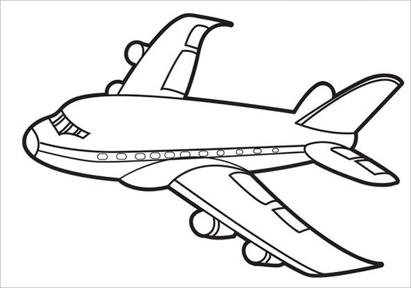 Aeroplane Cartoon Coloring Book Plane Airplane Stock Vector Image & Art -  Alamy