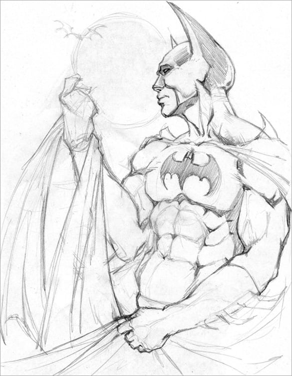 creative batman drawing for download