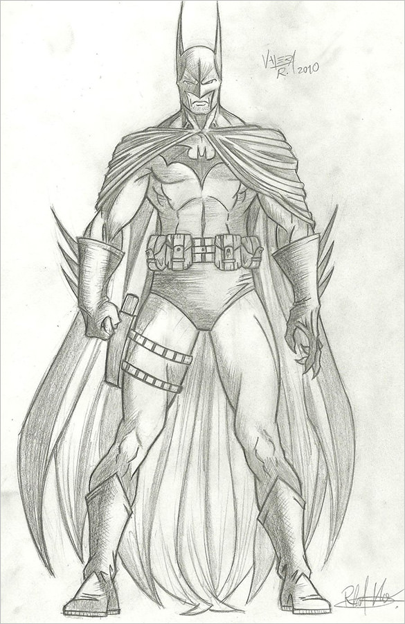 glorious batman drawing for download