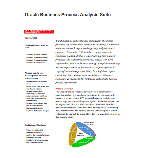 oracle business process analysis free pdf template