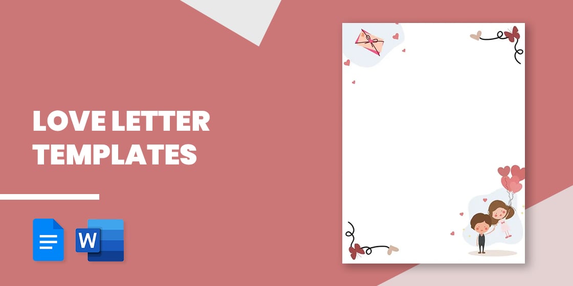 Love Letter Printable, A4 and Letter Size, Love Letter Paper