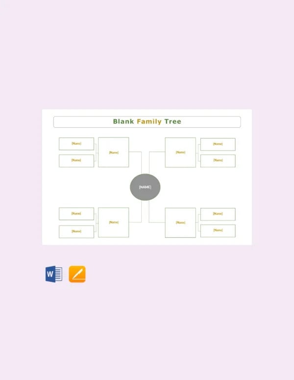 blank simple family tree template