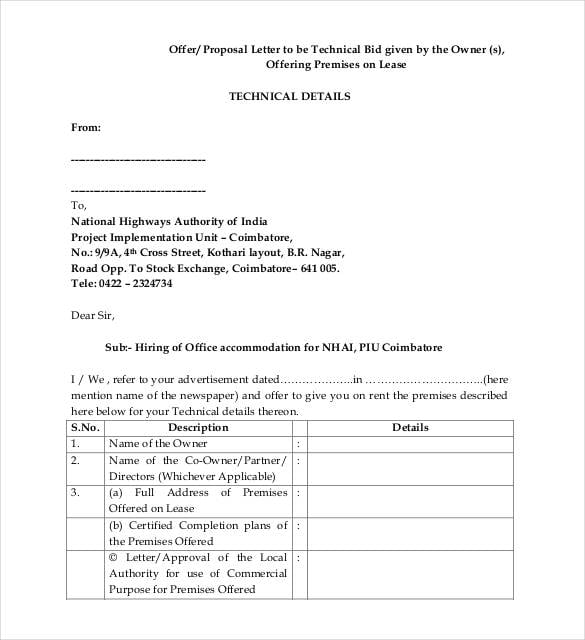 business offer letter format in pdf