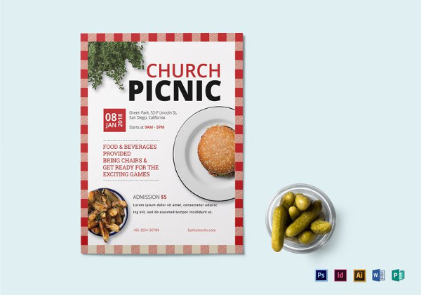 church picnic flyer template