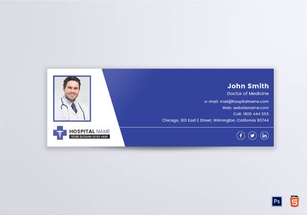 clinic email signature template