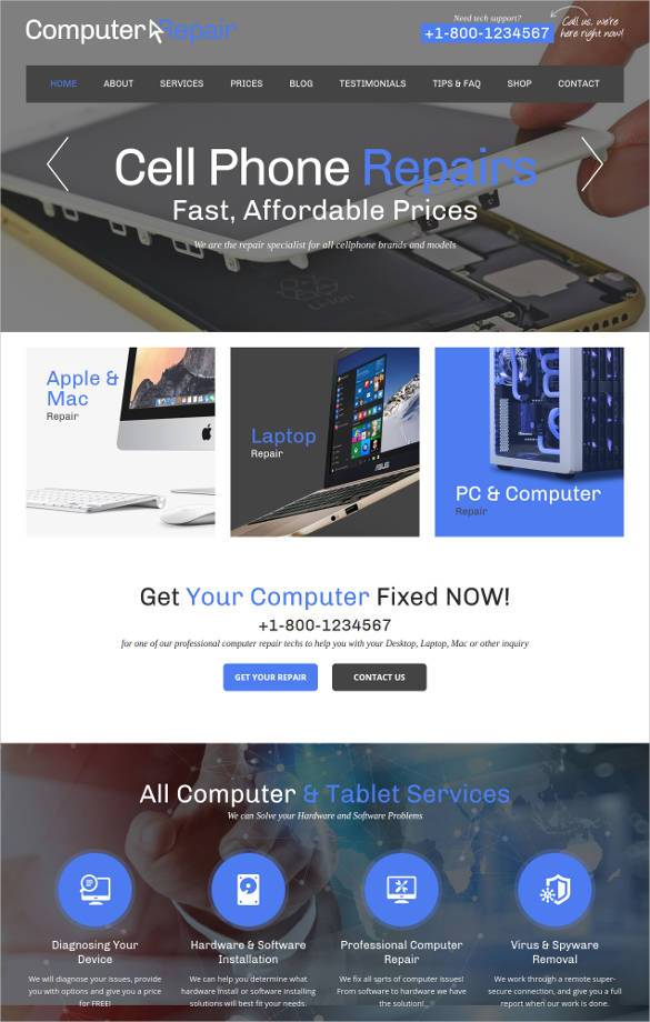 28+ Computer Repair Website Themes & Templates Free & Premium Templates