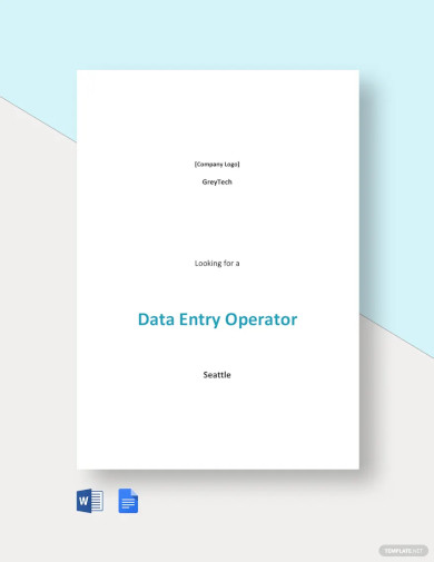 data entry operator job description template