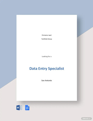 data entry specialist job description template