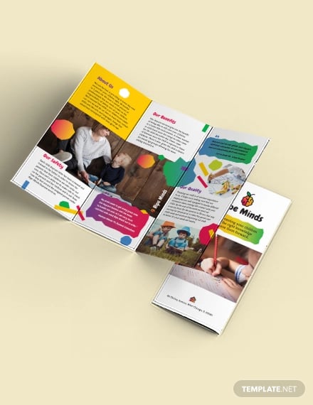 daycare tri fold brochure template