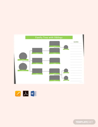 family tree template with siblings