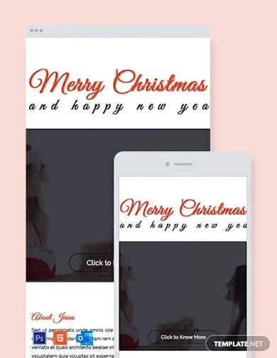 free christmas family email newsletter template