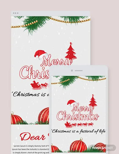 free christmas festival email newsletter template