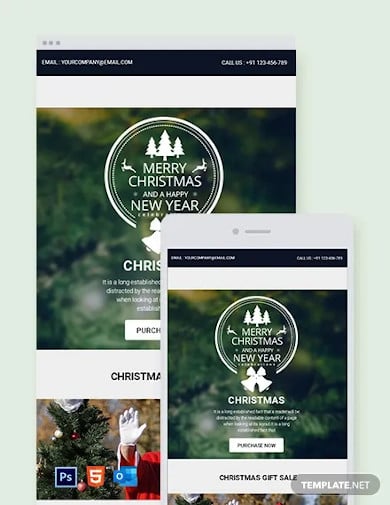 free merry christmas newsletter template
