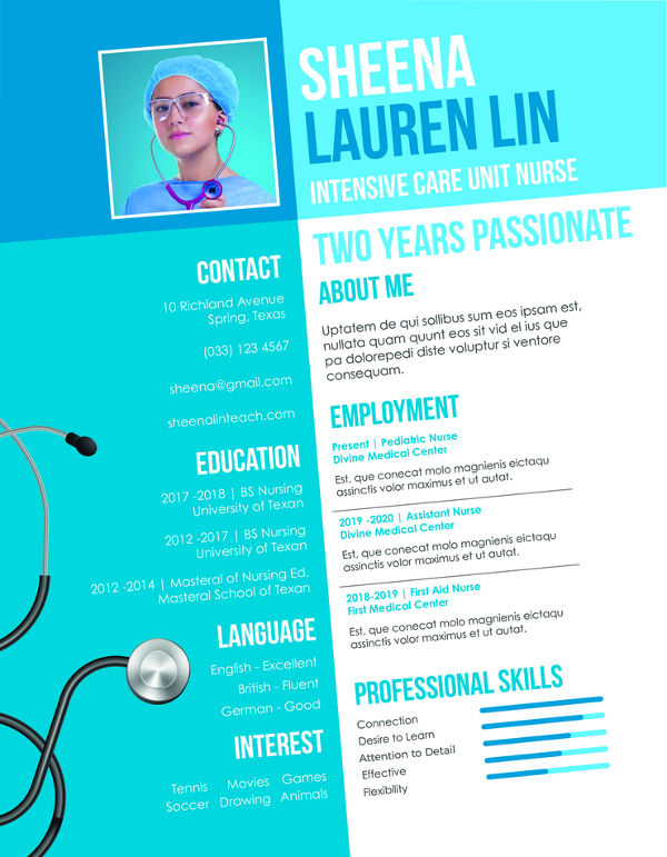 nursing resume templates free