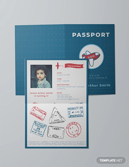 free passport invitation template