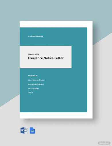 freelance notice letter template