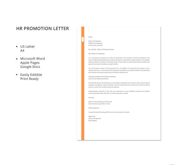 19 Promotion Letter Templates PDF DOC Free Premium Templates