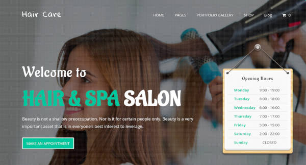 hair care – creative multi purpose website theme