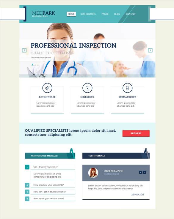 Medical Template Bootstrap Free Printable Templates