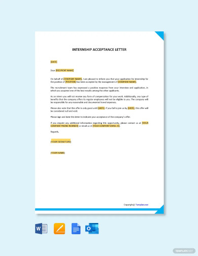 Acceptance Letter Template - 31+ Free Word, PDF Documents Download ...